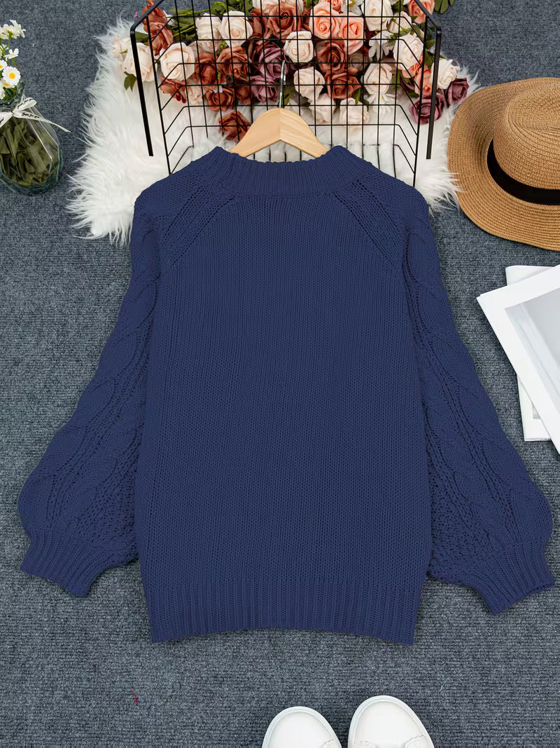 Elayra - Locker Sitzender Strick Pullover