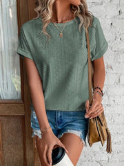 Heidi-Mode | Stilvolles T-Shirt mit kurzen Ärmeln für Frauen