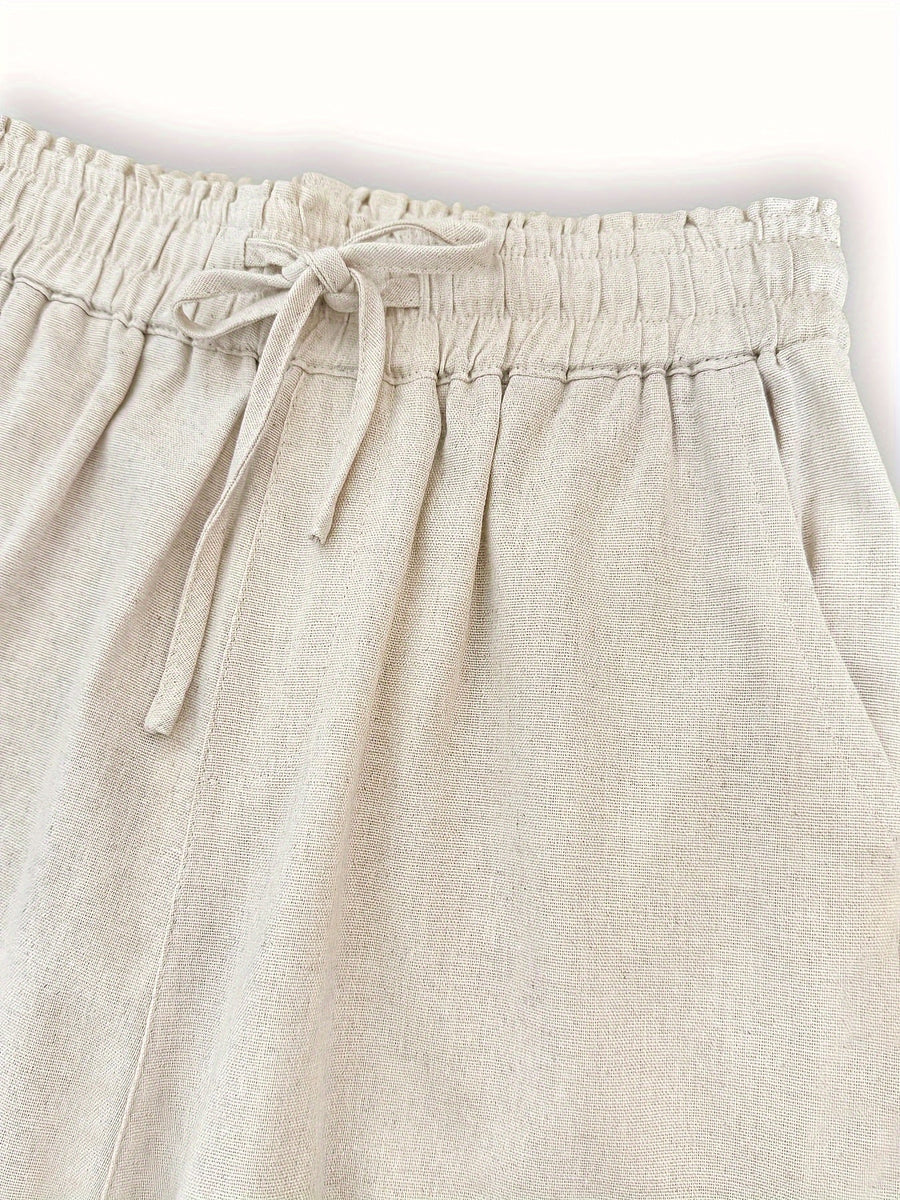 Clara | Hochtailliert Leinenhose Atmungsaktiv