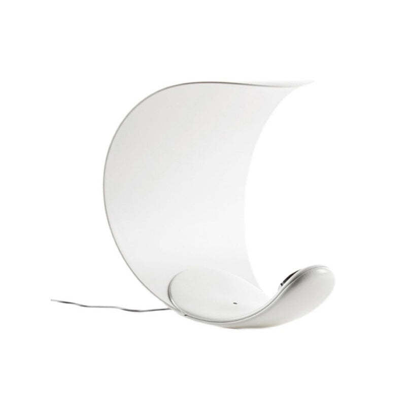 Designer Tischlampe „Halbmond“ – Modernes LED-Lichtobjekt im Mond-Design