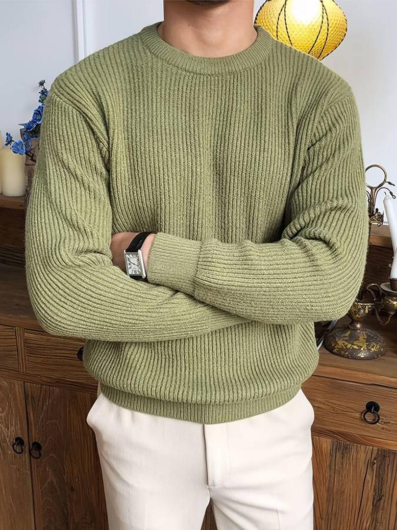 Stylischer Gerippter Pullover Für Herren | Winter