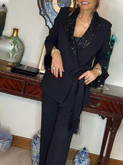 Nitzanit - Elegantes Zweiteiler Set Aus Jacke Und Hose