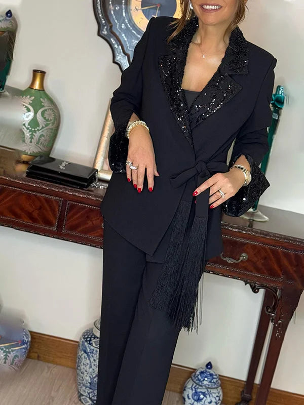 Nitzanit - Elegantes Zweiteiler Set Aus Jacke Und Hose