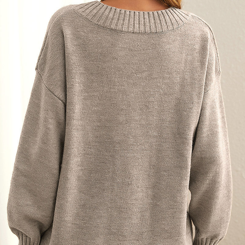 Edith | Kaschmir-Feeling Pullover mit V-Ausschnitt