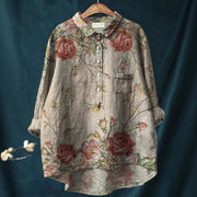 Amita | Vintage-Bluse mit Blumenmuster – Bluse Damen