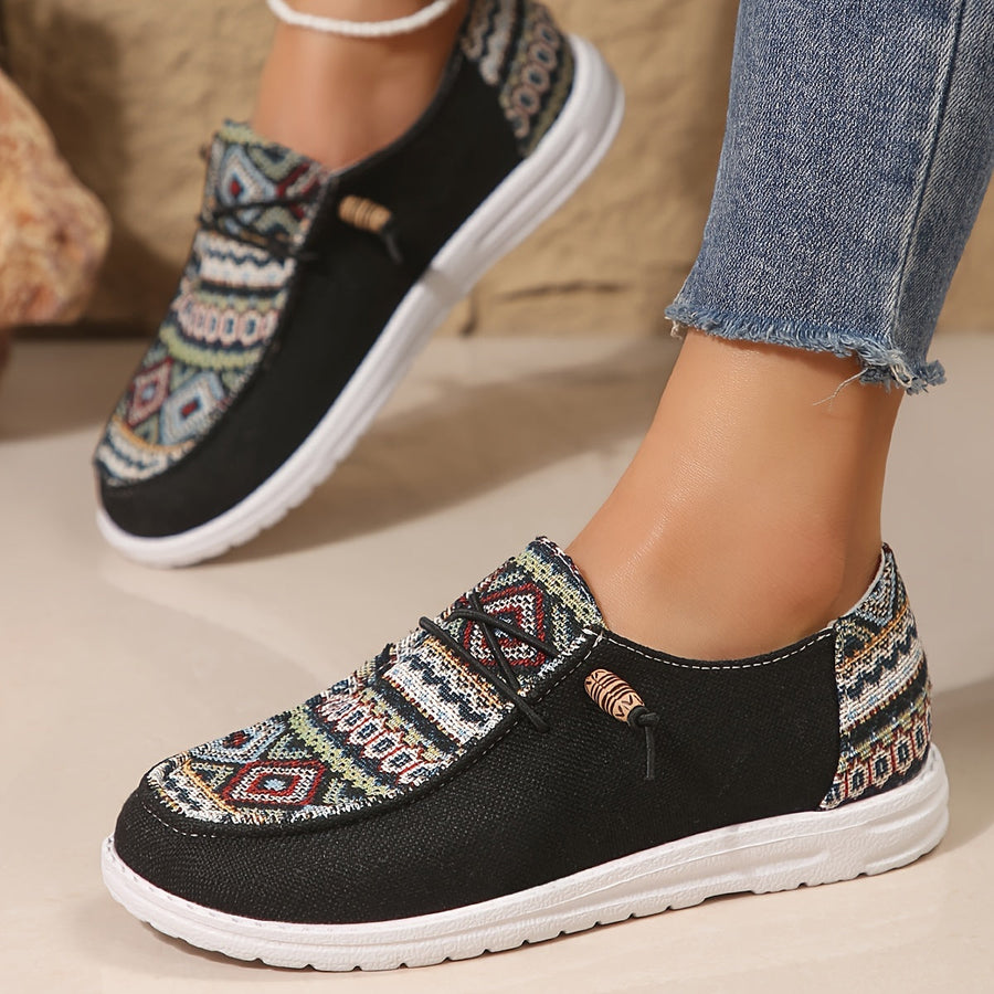 Damen Vintage Geometrische Schuhe