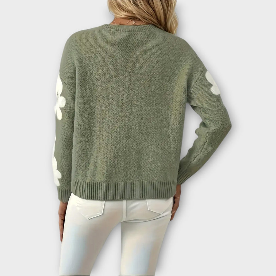 Pullover mit Blumenärmeln – frisch, verspielt und schick
