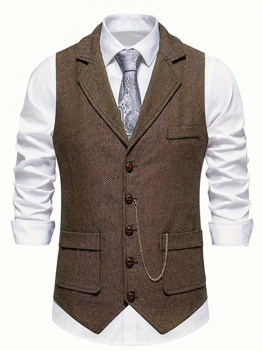Herren Stilvolle Vintage Weste | Tailliert