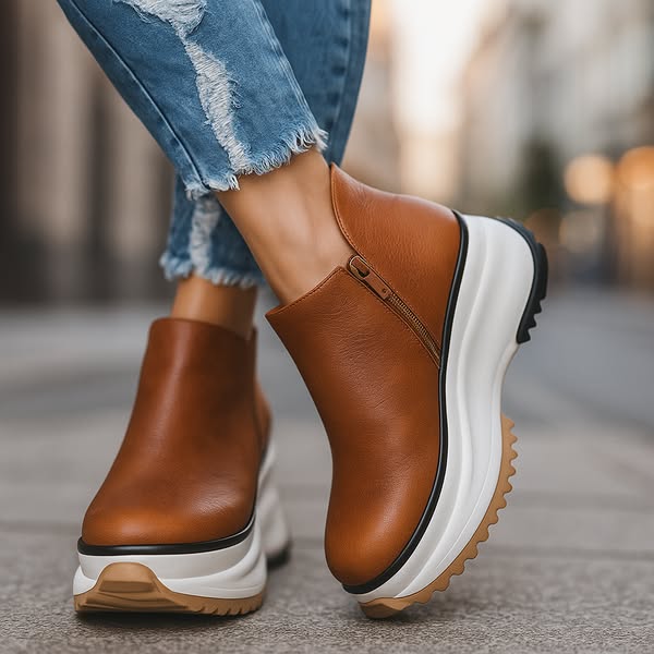Alora™ - Damen Trendige Sneakers | Bequeme hohe Sohle