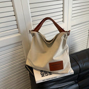 Canvas Schultertasche Damen – Zeitlose Crossbody Bag mit Reißverschluss