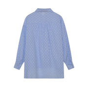 Leichter Zweiteiler aus Baumwollmix – Oversize Bluse & Shorts für Damen