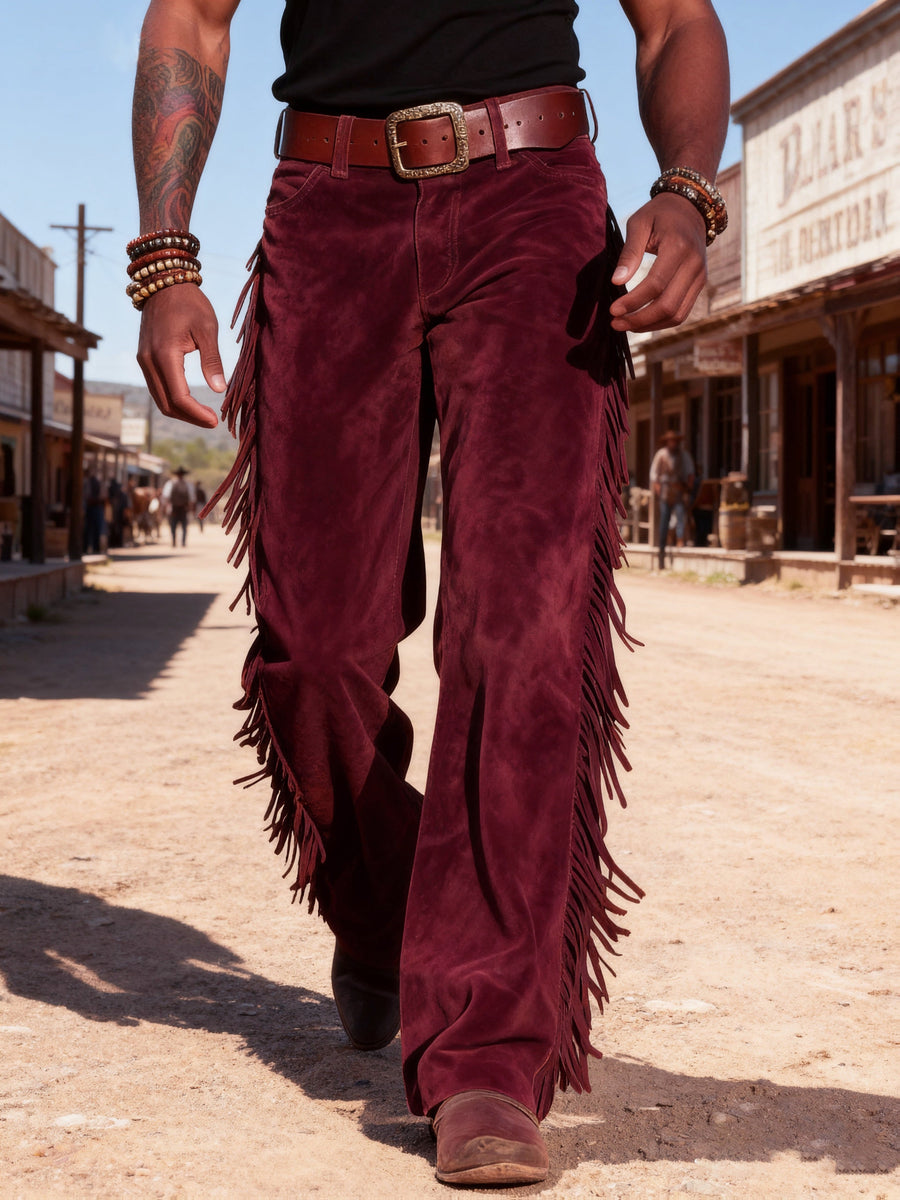 Altan – Lässige Retro Westernhose Mit Fransen