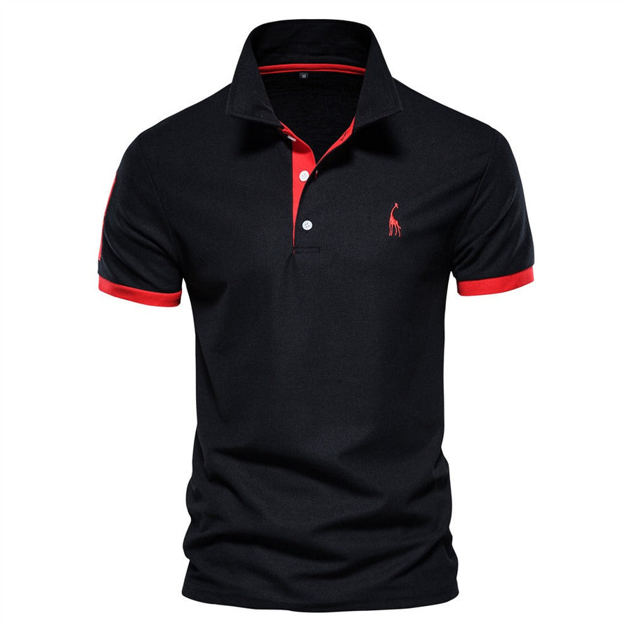 Berake | Zweifarbiges Polo mit sportlichem Akzent-Design
