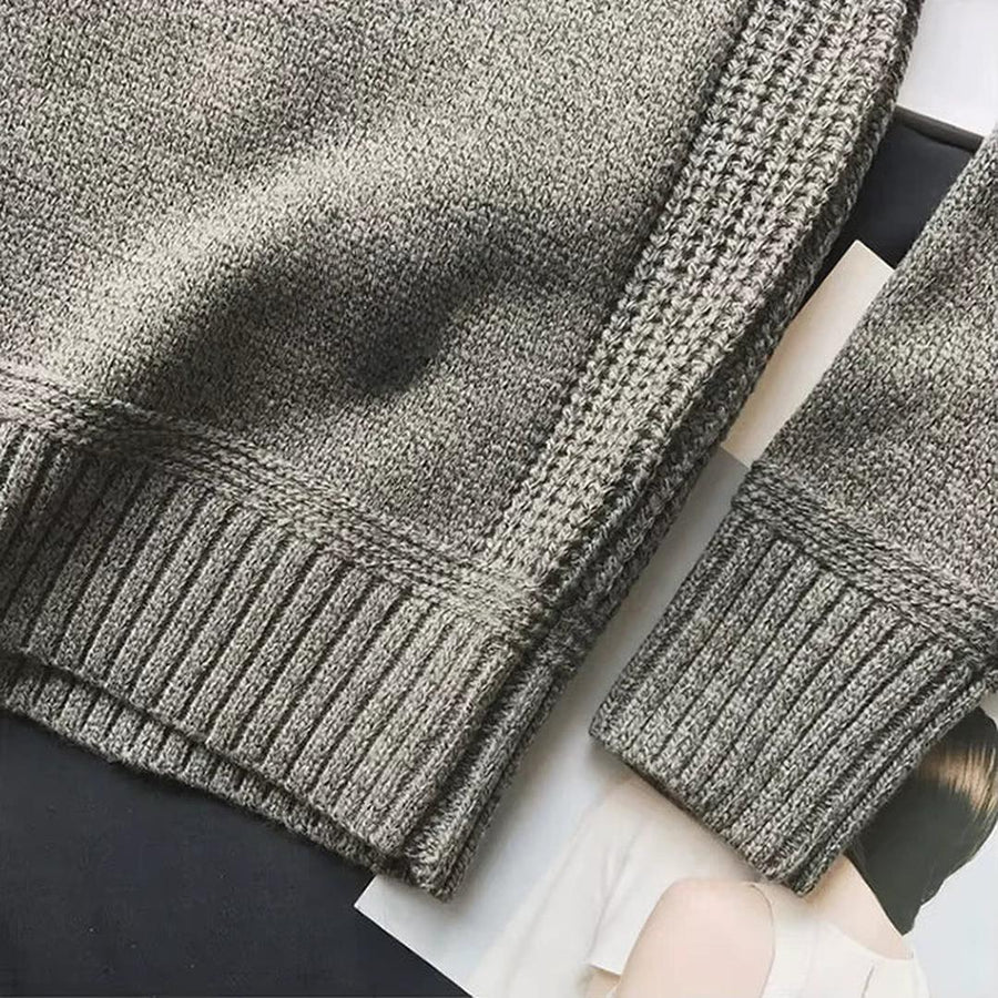 Vintage Pullover Mit Ellbogenpatches Für Herren | Winter