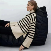 Brenda - Gestreifter Rollkragenpullover