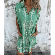 Alina | Damen Luftiges Sommerkleid Taschen – Fließendes Casual Kleid Strand 2026