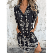 Alina | Damen Luftiges Sommerkleid Taschen – Fließendes Casual Kleid Strand 2026