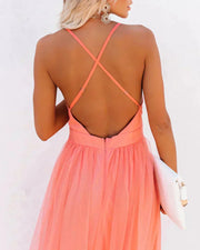 Amalia | Damen Fließendes Maxikleid – Leichtes Sommer Maxikleid Urlaub & Hochzeit 2026