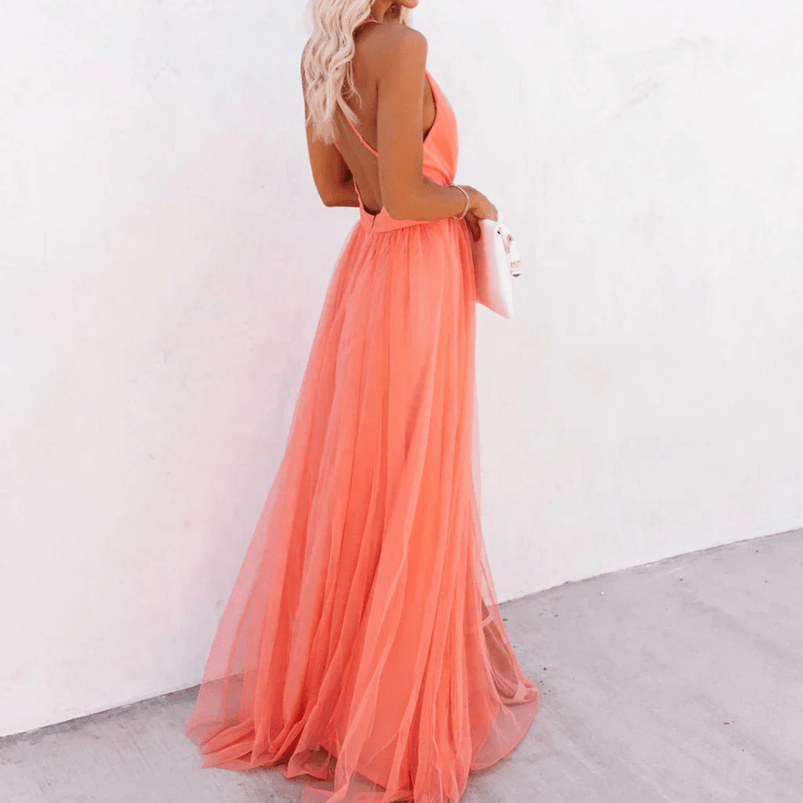 Amalia | Damen Fließendes Maxikleid – Leichtes Sommer Maxikleid Urlaub & Hochzeit 2026