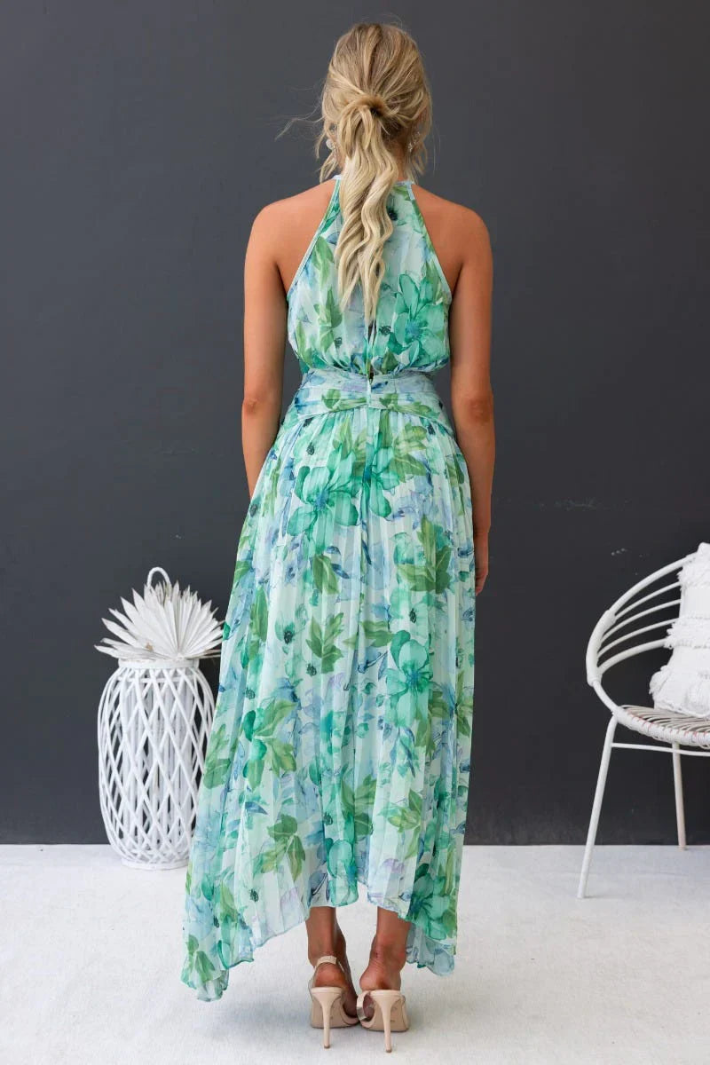 Rosea Elegantes Gartenbrise Maxikleid mit Neckholder