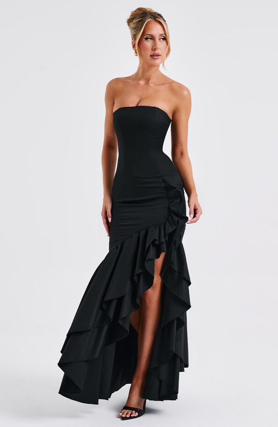 Vasileia - Schulterfreies Maxikleid