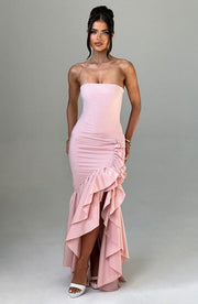 Vasileia - Schulterfreies Maxikleid