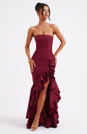 Vasileia - Schulterfreies Maxikleid