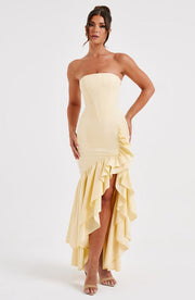 Vasileia - Schulterfreies Maxikleid