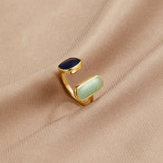 Umhüllender Ring mit Aquamarin