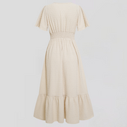 ARIA  | Mittellanges Kleid mit V-Ausschnitt