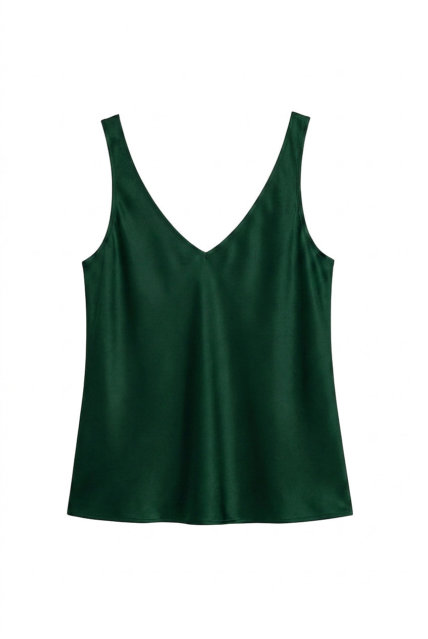 Ärmelloses Damen-Tanktop mit V-Ausschnitt und breiten Trägern