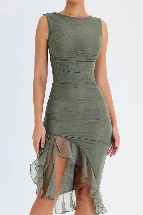 Elegantes Rüschen Sheath-Kleid | Feminin, tailliert & vielseitig