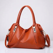 Damen Breite Leder Handtasche Mit Langem Riemen – Stilvolle Schultertasche