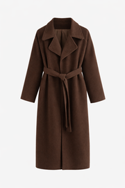 Shulamit - Eleganter Langarm Mantel Mit Gürtel