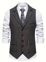 Herren Stilvolle Vintage Weste | Tailliert