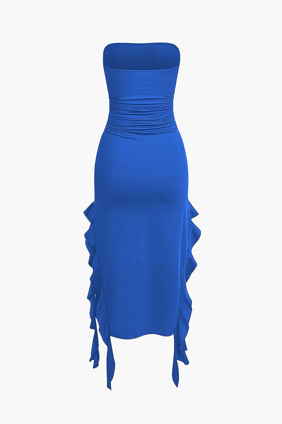 Sofia | Elegantes Bandeau-Maxikleid mit Volant-Details – Zeitlose Raffinesse