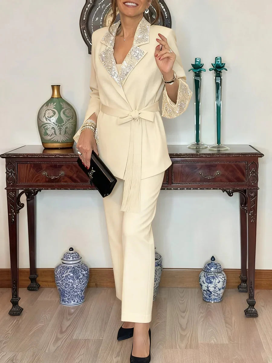 Nitzanit - Elegantes Zweiteiler Set Aus Jacke Und Hose