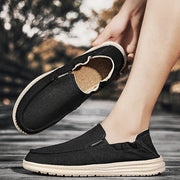 Herren-Slipper aus atmungsaktivem Segeltuch im Slip-on-Stil - Bruno