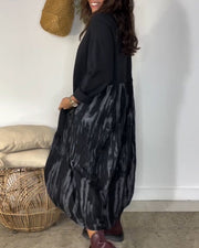 Dragica – Kleid Mit Rundhalsausschnitt Und Unregelmäßigem Patchwork Drucken