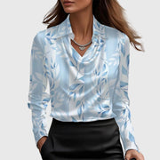 Emma | Damen Wasserfallkragen Langarm Top