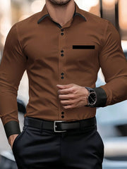 Shoval - Elegantes Langarm Hemd Mit Knopfleiste