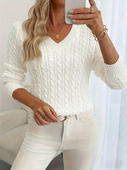 Sivanit - Langärmeliger Strick Pullover Mit Rippmuster