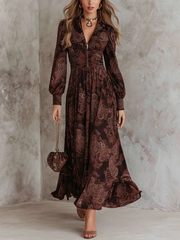 Greta | Midikleid Damen Paisley stilvoll modern