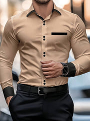 Shoval - Elegantes Langarm Hemd Mit Knopfleiste