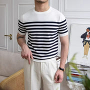 Gestreiftes Herren-T-Shirt im klassischen Stil - Mateo