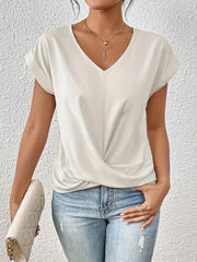 CLEO - LÄSSIGES T-SHIRT MIT SWEETHEART-AUSSCHNITT