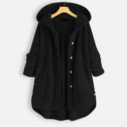 Kuschelige Damen Fleecejacke mit Kapuze – Lässige Winterjacke im Oversize-Look, Verschiedene Farben