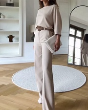 Damen Zweiteiler aus Baumwolle – Casual Look mit Gummibund – Sommer Set