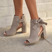 Damen Stiefeletten Vegan Leder | Schnürung | Eleganter Absatz