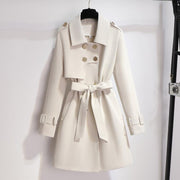 Angela | Damen Chic Trenchcoat mit langen Ärmeln